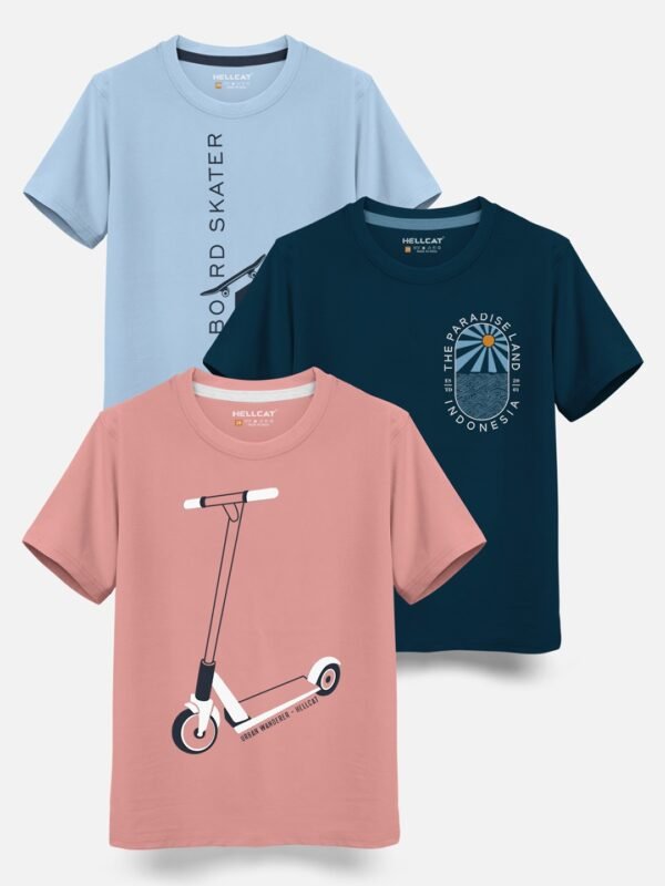 Boys’ Printed T-Shirt Combo – Pack of 3 Casual Tees