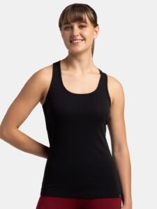 Womens Black Tank Top – Slim Fit Cotton Sleeveless Wear