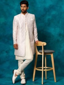 Men’s Indo Western Outfit – Embroidered Coat & Kurta Set